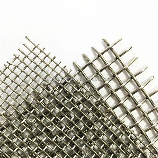 Magnetic Stainless Steel 430 Wire Mesh Screen Crimped Weave Sheet 50x50x4mm