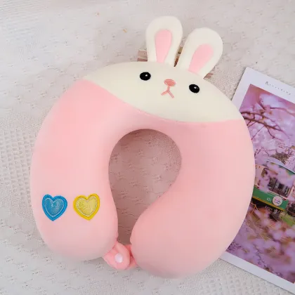 U-shaped Neck Pillow - Cartoon Travel Napping Pillow, Portable Plush Toy Pillow