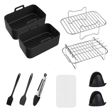 Complete Dual Basket Air Fryer Accessories Set for Air Fryer Ovens and Kitchens