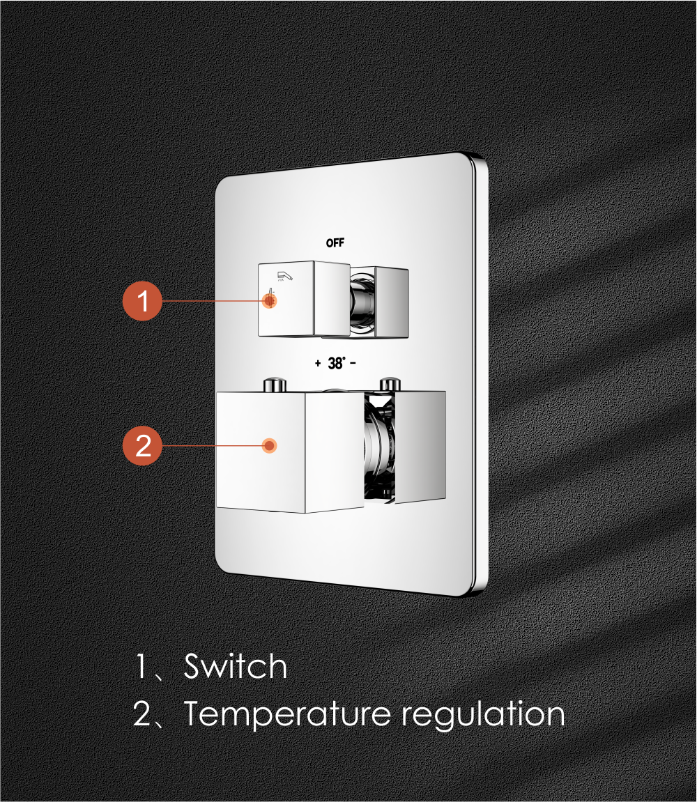 Switch Square Concealed Shower Mixer