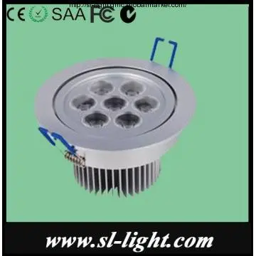 7W dimmable white body downlight