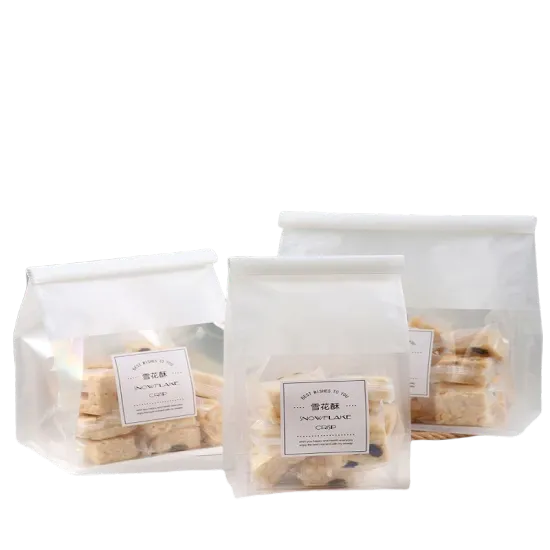 kraft paper toast bag with window