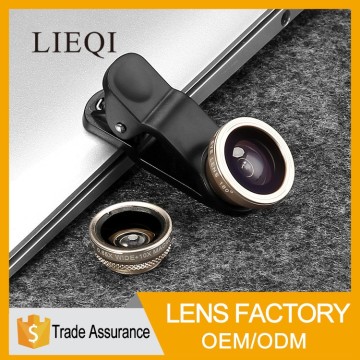 Hot selling universal 3 in1 camera clip on lens wide angle macro fisheye lenses for smartphone