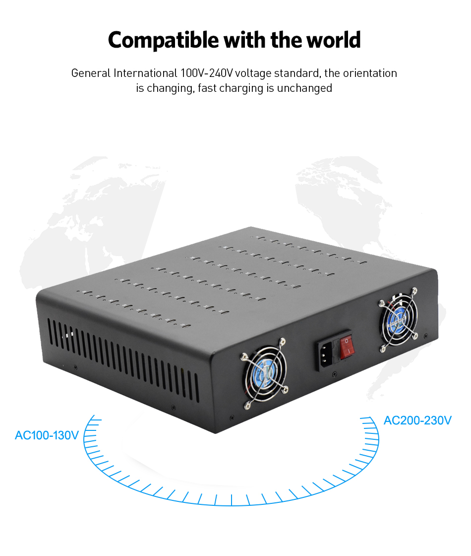 LED 디스플레이가있는 48Type-C 스위치 램프 충전기