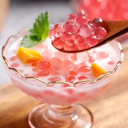 1kg Sakura Crystal Boba Pearls: Konjac Boba for Drinks