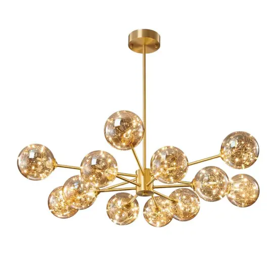 INSHINE Gold Transparent Hanging Pendant Light