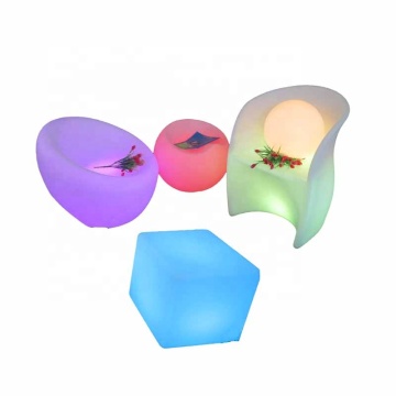 Customization Rotomolding Luminous Plastic Furniture LED Sofa LED Cube