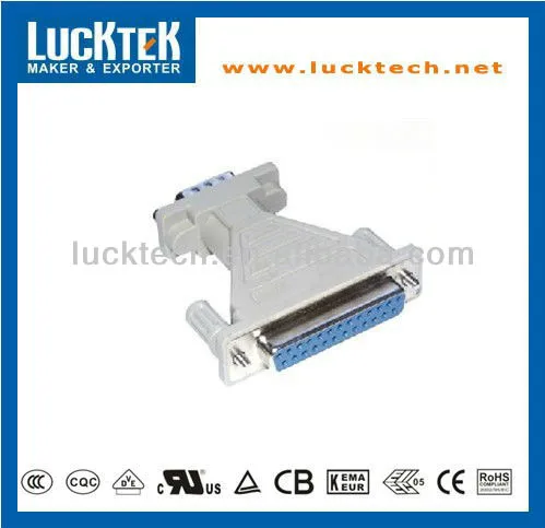 DB09 male to DB25 female adapter