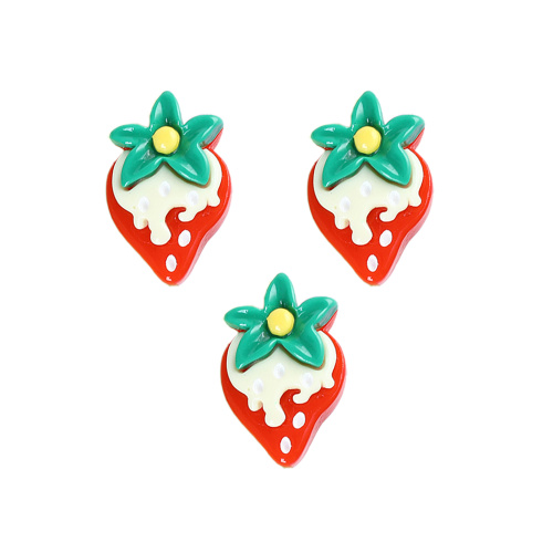 Super belle bande dessinée fruits 3D résine Flatback Cabochons Kawaii dessin animé Fruits artisanat pour la fabrication de bijoux cheveux arc centre bricolage