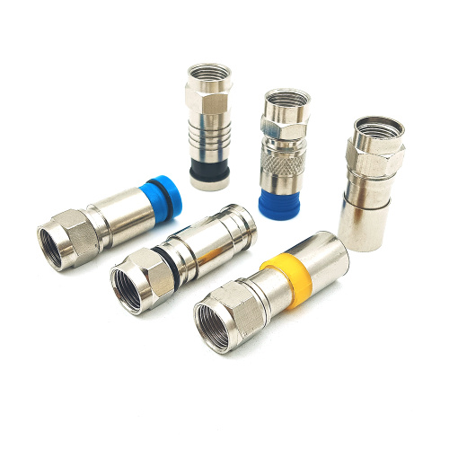 F Type Male Plug Compression Cable Connector Adapter