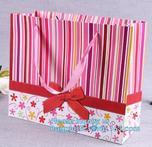 Eco friendly paper bag white gift bag good quality unique paper gift bags wholesale, self adhesive Seal paper gift bag for packi