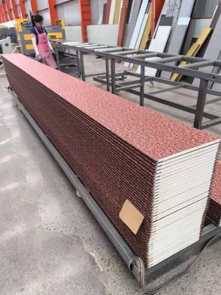 Red Marble-Patterned Metal Decorative Panel
