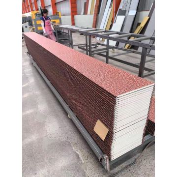 red stone pattern polyurethane insulated sandwich panel for wall Marble Granite Pattern Stone Polyurethane Insulated Panels for Exterior Walls Manufactory