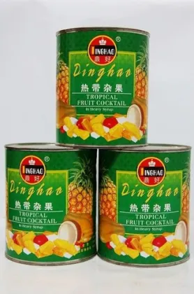 canned mixed fruit, canned cherry