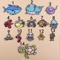 Fish turtle Cartoon sea Animals Embroidered Patches