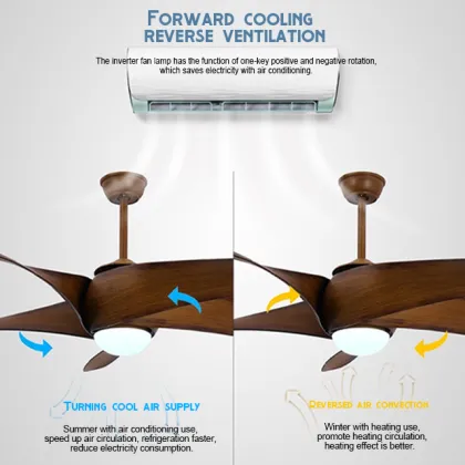 Nordic Minimalist Solid Wood Ceiling Fan Lights