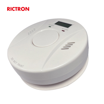 combination smoke and co detector dual sensor smoke co alarm with LCD display smoke detector carbon monoxide detector