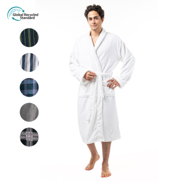 Custom Size White 100% Cotton Hotel Bathrobe