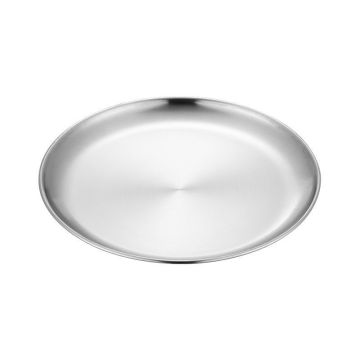 Stainless Steel Round Dinner Plates
