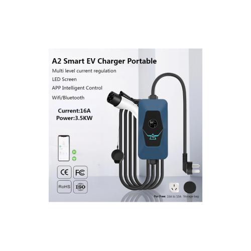 Portable EV Charger GBT Type 2 Low Price High Quality Electric Car Charging Station 7kw Current Adjustable