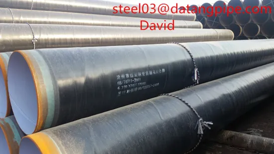large diameter fbe painted spiral steel pipe for waste water drainage pipeline