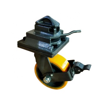 3T Container Casters with Heavy Duty Twist Locks - 8 Inch Swivel