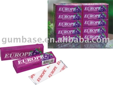Grape chewing gum