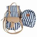 Tas bahu, terbuat dari kain, PU, cocok untuk anak-anak atau anak-anak, pengasuhan, Angkatan Laut stripe