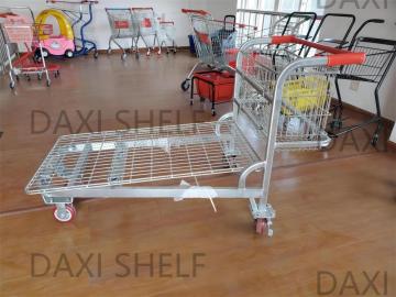 Metal supermarket trolley cart