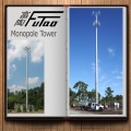 25M Galvanized Monopole Communication Pole