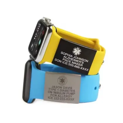 Smart Watch with Custom Medical Emergency Information Tag