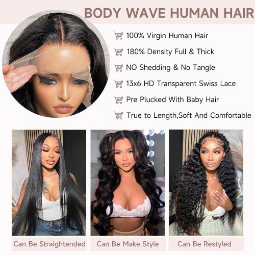 13x6 HD Lace Front Wigs Human Hair Body Wave