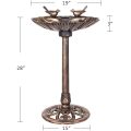 28 Inch Height Double Birds Garden Bird Bath