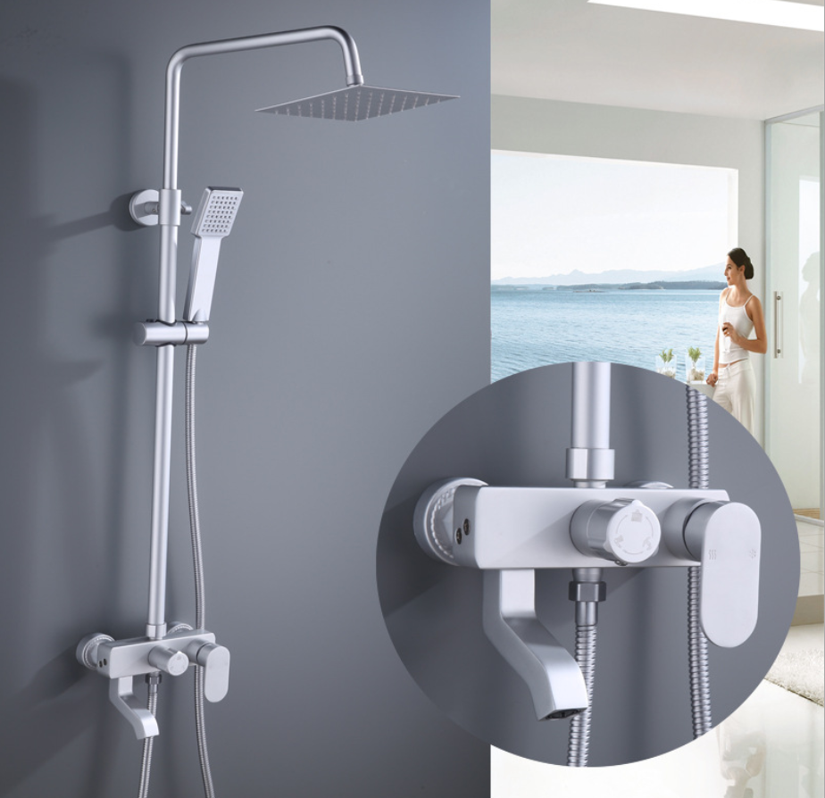 Space Aluminum Rainfall Shower bathtub bath mixer shower faucet