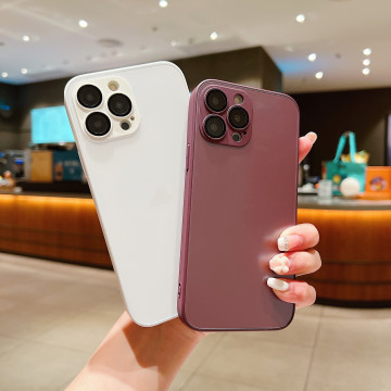 AG Glass Shockproof Magnetic Silicone Phone Case for iPhone 15/14/13/12 Pro Max/11 Pro Max Plus - Gift Box Included
