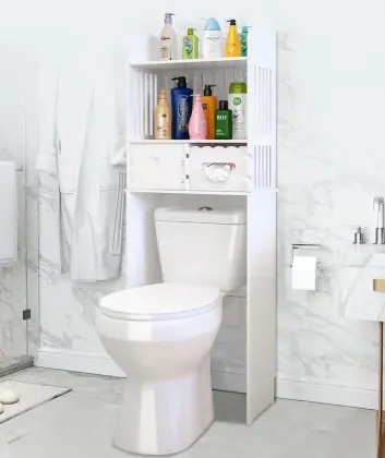 Washroom Furniture Wooden Toilet Bathroom Shelf