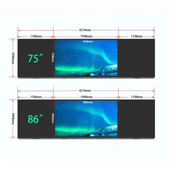 Smart Blackboard 4K Interactive LCD Touch TV with Digital Pen for Classroom