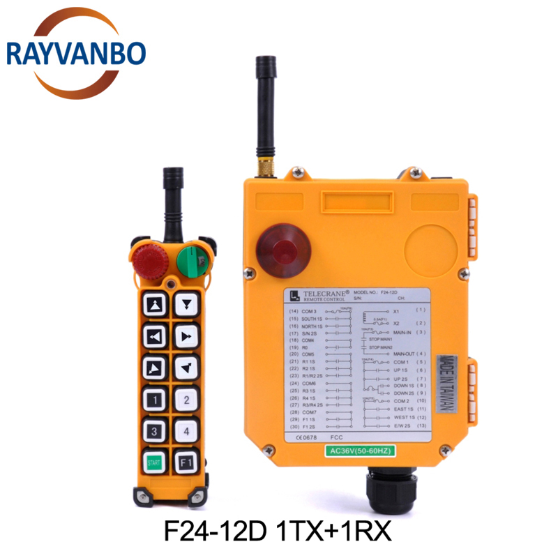 High-Quality F24-12D Push Button Wireless Remote Control for Hoist: Durability and Performance
