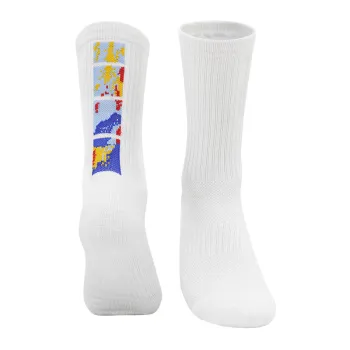 Quick Dry Wholesale Athletic Crew White Elite Basketball Cushioned Socks for Men