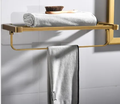 HONGDEC Modern Bathroom Hardware Set: Towel Rack & Accessories
