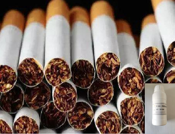 Surface aroma flavoring for flue-cured tobacco