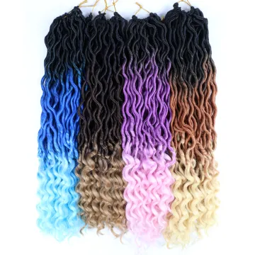 Wholesale new  pre looped wavy  faux locks crochet hair extension