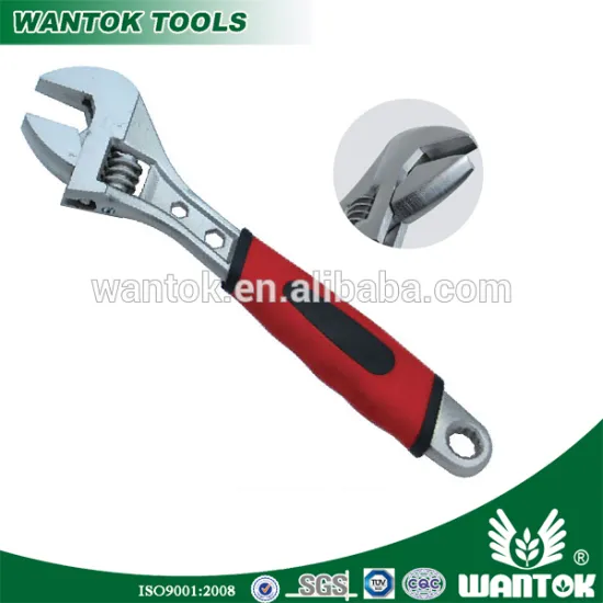 Multi- function adjustable wrench / spanner with hexagonal hole, PVC handle
