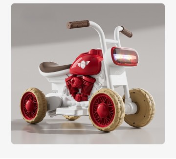 OEM-CG New 4-Wheel Kids Harley-Style Balance Bike with Music & Lights Toddler Training Bike