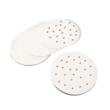 Round Air Fryer and Baking Steamer Paper: Perforated Parchment for Steaming Dim Sum and Other Foods