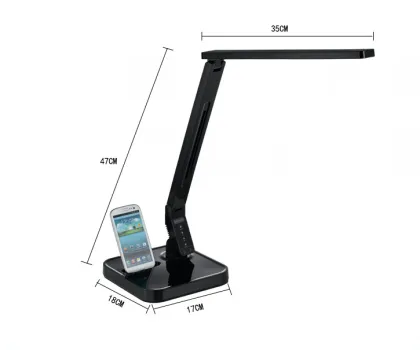 2016 Modern touch dimmable led desk lamp with USB port and Samsum/HTC/Sony etc. docking