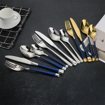 Stainless Steel Wedding Cutlery Set with Wooden Handles - Dorados Cube Cutlery Set