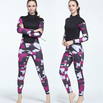 Women's Siamese 3mm Neoprene Wetsuit for Cool Water Diving, Fishing, and Surfing