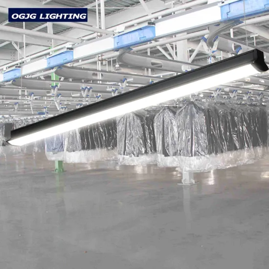 Aluminum Profile Suspended Luminaire with Pull Chain Switch for Workshop LED Linear Light
