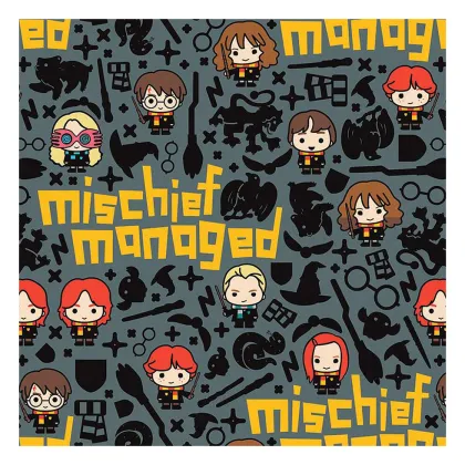 Popular Potter Magic Cartoon Design Cotton Quilt Fabric for Summer Garments